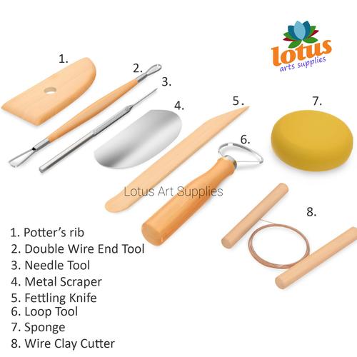 Foto Produk Clay Sculpting Pottery Crafting Tools Set 8 dari Lotus Arts Supplies