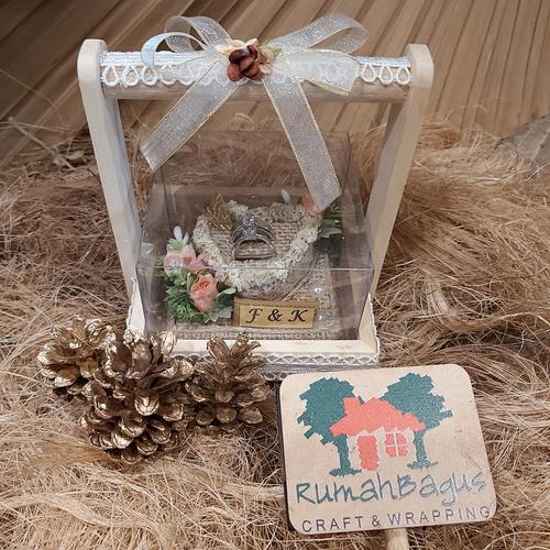 Foto Produk Kotak cincin nikah sudah di decor Rustic vintage dari Rumahbaguscraft