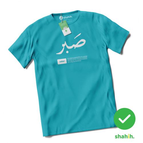 Gambar T-shirt SABAR - M, Biru Muda dari Shahih co Kota Bogor Tokopedia