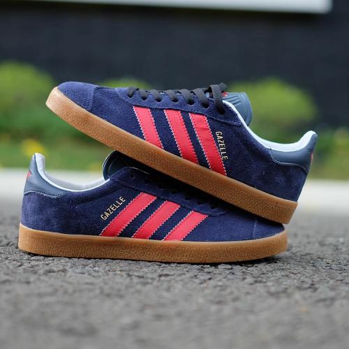 Original Adidas Gazelle Navy Red Gum 