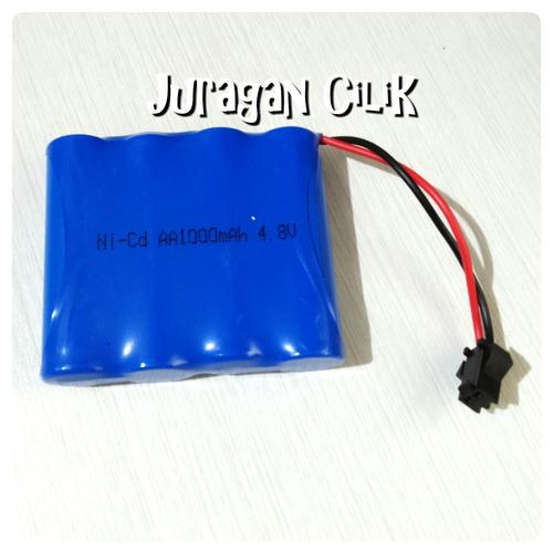 Foto Produk Batere Mobil Remot R/C 4,8V 1000mAh Socket Hitam Batre Baterai dari Pojok Diecast