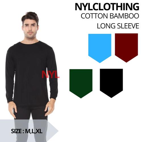 Foto Produk KAOS PANJANG COTTON BAMBOO | M-XL | KATUN BAMBU PANJANG - Army, M dari NYLclothing