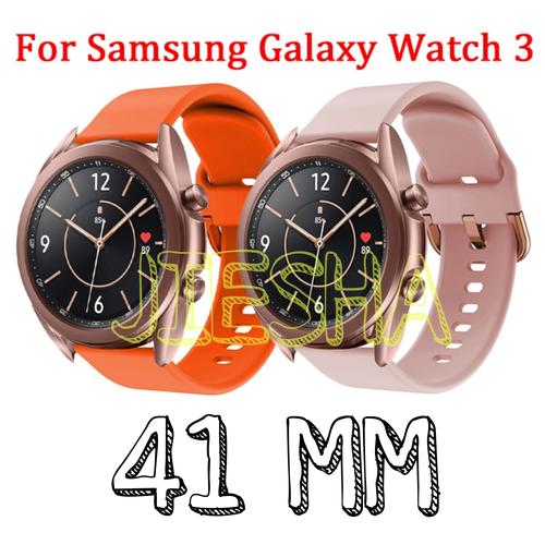 Foto Produk TALI JAM STRAP WATCH BAND SILICONE RUBBER SAMSUNG GALAXY WATCH 3 41MM dari Jiesha Shop