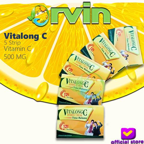 Foto Produk VITALONG C / Bundling 5 Strip / 5x1 STRIP / 20 Tablets / Vitamin C dari Orvin Health & Beauty