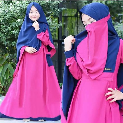 Foto Produk Baju Gamis Anak SHALIHA SYARI KIDS +KHIMAR+CADAR USIA 9-12 TAHUN - Fanta dari Kayra Hijab Store
