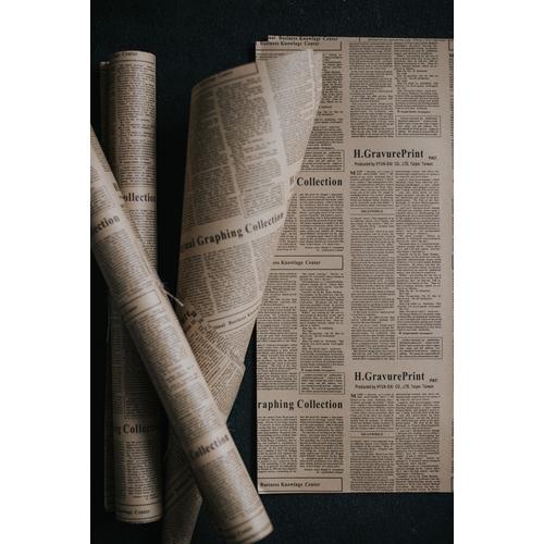 Foto Produk Kertas koran jadul alas properti foto rustic news paper bungkus bunga dari Indoprops
