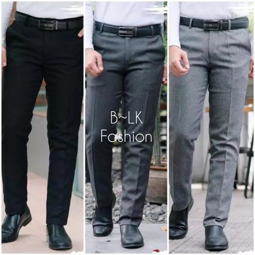 Foto Produk CELANA KANTOR | KERJA | FORMAL | BAHAN | PANJANG | HITAM | DASAR PRIA - Hitam, 27 dari bulker fashion