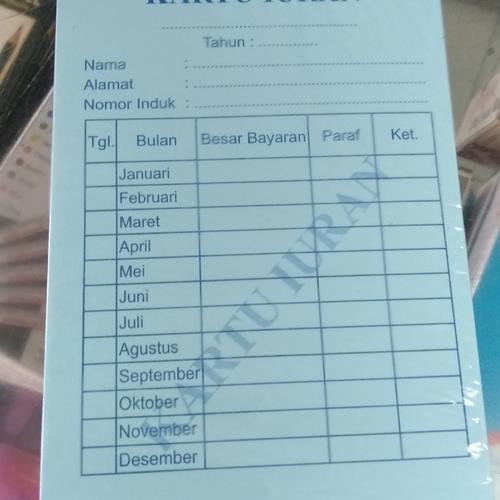 Foto Produk Kartu iuran dari Bazar Bizard