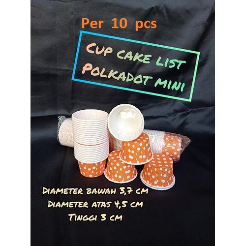 Jual Paper cup cake list polkadot ukuran Mini per 10 pcs - Kota ...