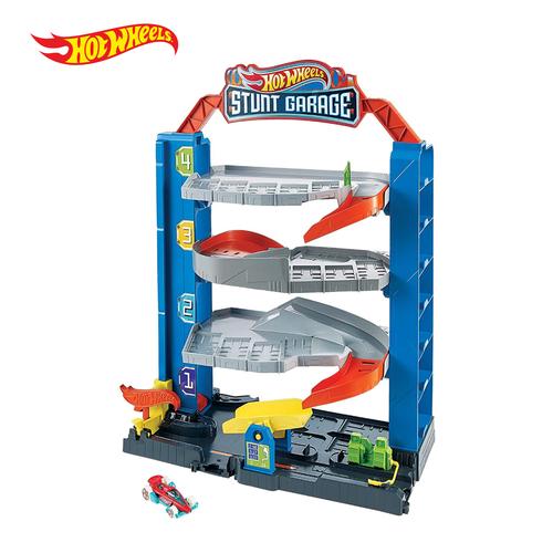 Foto Produk Hot Wheels City Stunt Garage Playset - Mainan Trek Mobil Balap dari Hot Wheels Flagship