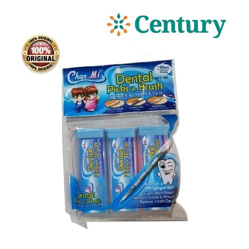 Foto Produk Charmi Dental Picks&Brush 180pcs / tusuk gigi / pembersih gigi dari CENTURY HEALTHCARE