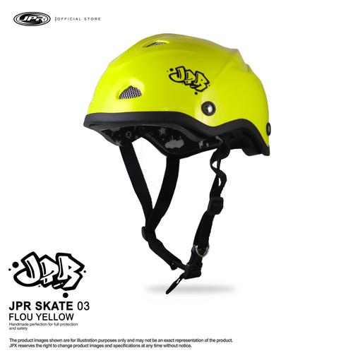 Foto Produk Helm JPR SKATE SOLID 03 - Fluo Yellow Dof dari JPX Helmet