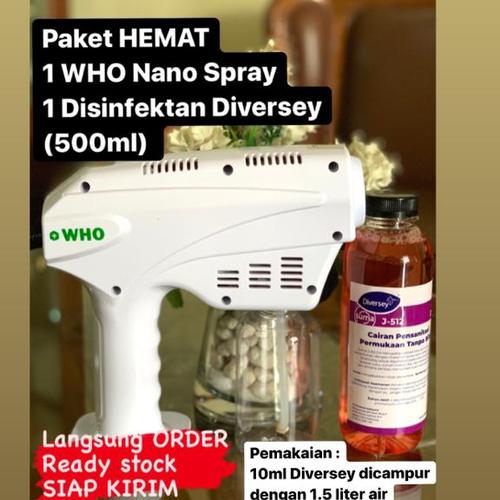 Foto Produk WHO Nano Spray + Disinfectant Diversey 500ml dari SINIORIJIN