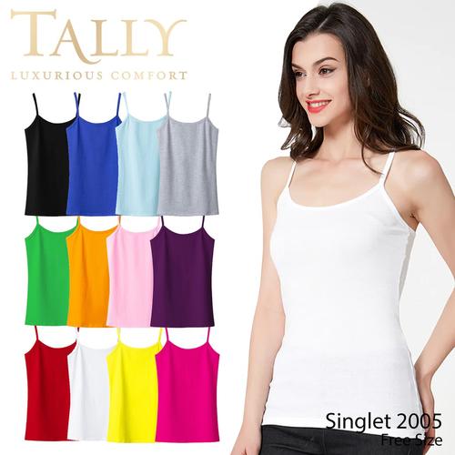 Gambar TALLY 2005 Singlet Tanktop Polos Wanita Nyaman dipakai tali kecil Tank - Hitam dari Tally Official Store Jakarta Barat Tokopedia