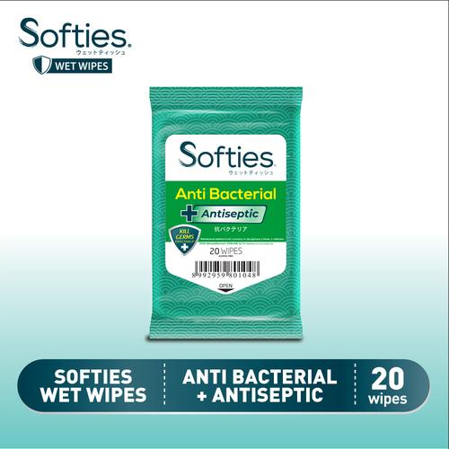 Foto Produk Softies Wet Wipes Antibacterial Antiseptic 20s dari Softex Indonesia