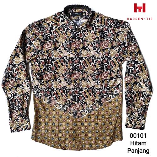 Foto Produk Kemeja batik panjang alisan lengan panjang full print - Hitam, M dari harden