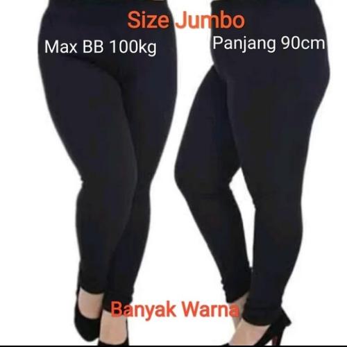 Foto Produk Celana Leging Wanita Jumbo XXL Hitam - Hitam, XXL dari Kaos Polos fary