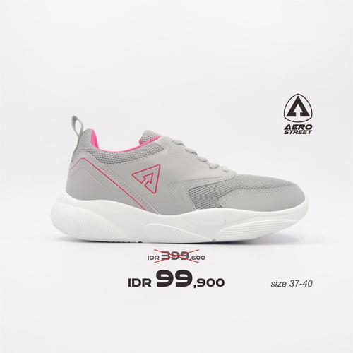 Foto Produk Aerostreet 37-40 Cherry Abu Fushia - Sepatu Sneakers Sport Wanita - 37 dari Aerostreet