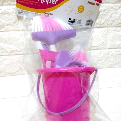Foto Produk Mainan Alat Kebersihan Anak Ember Sapu Pel Sikat Little Helper Edukasi dari ZhafiraCorps