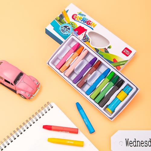 Foto Produk Deli Oil pastel warna cerah 12/18/24/36 dengan rautan pensil 7205X - 24COLORS 72052 dari Deli Stationery