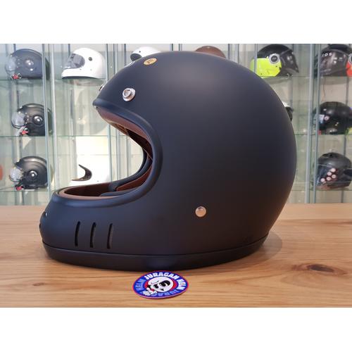 Jual Helm Zeus ZS816C Matt Black Retro 