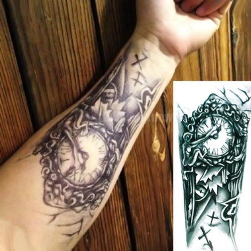 Foto Produk Sticker Tattoo Temporary - Tato Temporer - Tato 3D Robotik jam dari Kendrick MY