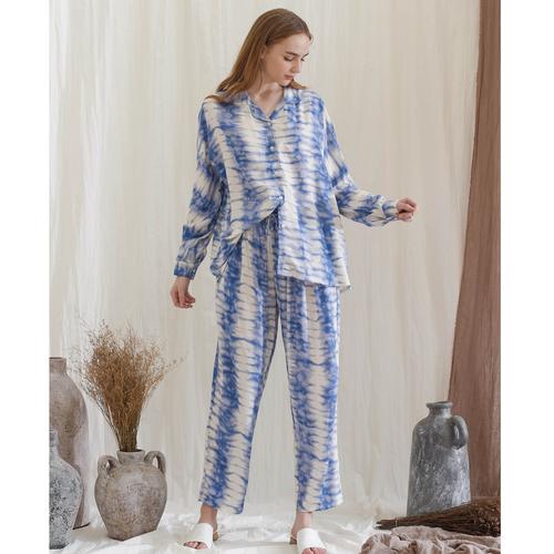 Foto Produk Anna Set in Light Blue - Sleepwear / Piyama Baju Tidur Rayon by RAHA dari Raha Sleepwear