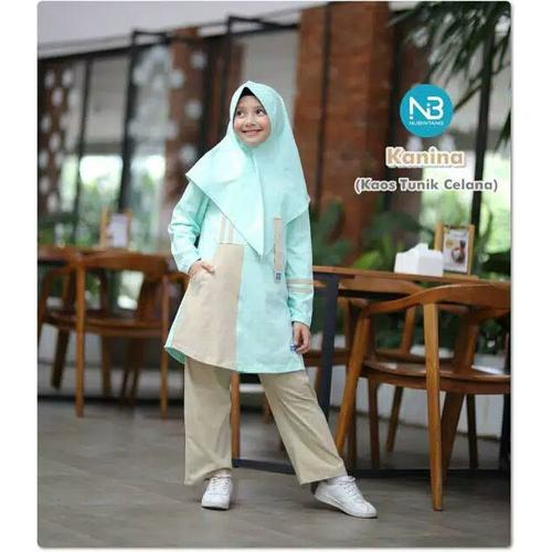 Foto Produk Setelan Tunik Anak Kanina Mint Size 6 by Nubintang dari kedai berkah