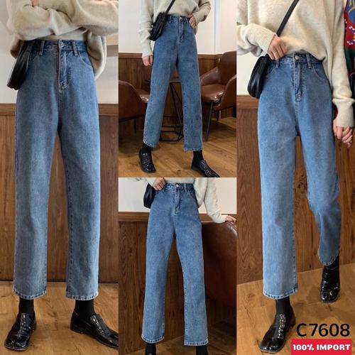 C7608 Boyfriend HW Straight Cut Jeans 