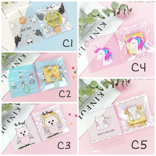 Foto Produk Plastik packing cookies kemasan unik lucu 10x10cm bungkus cookies dari nanabakehouse