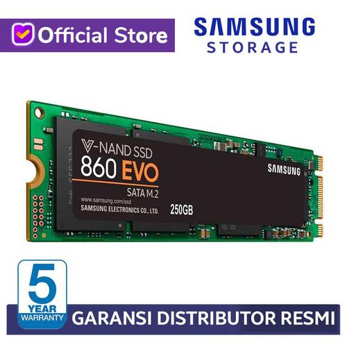 Gambar Samsung SSD 860 EVO M2 SATA 250GB - Garansi Resmi 5 tahun dari Samsung Storage Official Jakarta Pusat Tokopedia