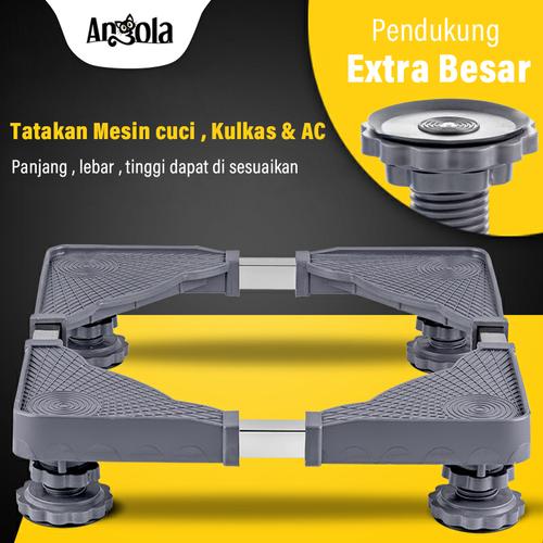 Foto Produk Roda Kulkas/Washing Machine Rak Dudukan Mesin Cuci Kaki Kulkas D32/D36 - tanpa roda dari Angola Official Store