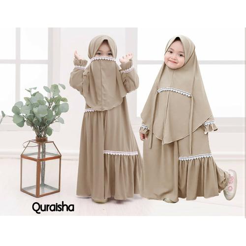 Foto Produk QURAISHA KIDS BAJU SETELAN GAMIS + JILBAB ANAK USIA 4 - 5 TAHUN - Coksu dari BANANAKU OLSHOP