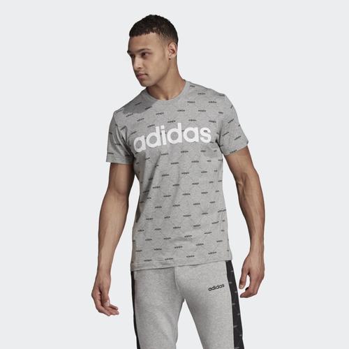 Jual Adidas Men Linear Graphic Tee Grey 