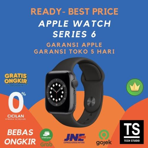 Foto Produk Apple Watch Series 6 Space Grey with Black Sport 44mm 40mm 44 40 mm - RESMI INTER, 40MM dari Tech Studio Indonesia