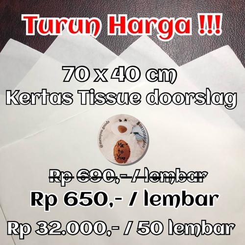 Foto Produk Kertas Tissue Kertas Tisu Serbaguna PUTIH 70 x 40 cm dari METOYOU GOODS