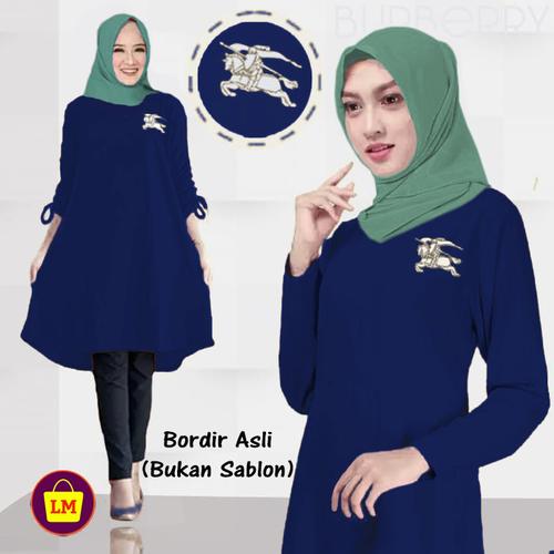 Foto Produk LM- 46478 -baju tunic atasan wanita Diana tunic jumbo - Navy, XL dari Lobby Mode