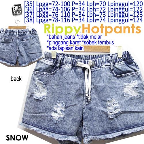 38,CELANA HOT PANTS DENIM JUMBO WANITA 