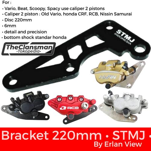 Foto Produk Braket Bracket Breket Cakram Kaliper STMJ 220mm Vario Beat Scoopy dari TheClansman