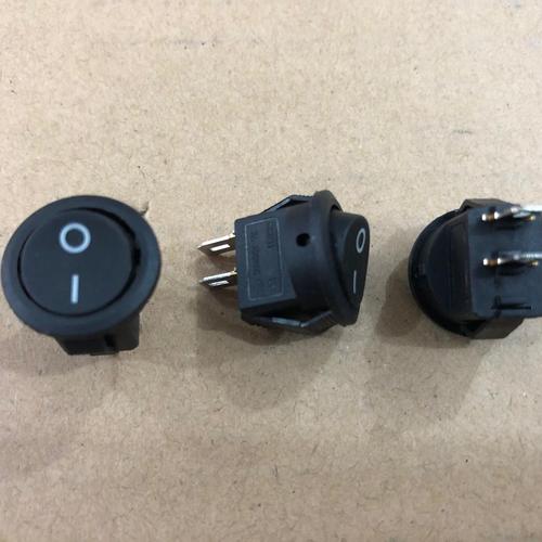 Jual Saklar Rocker switch BULAT MINI HITAM 2 pin / 2 kaki ON OFF - Kota ...