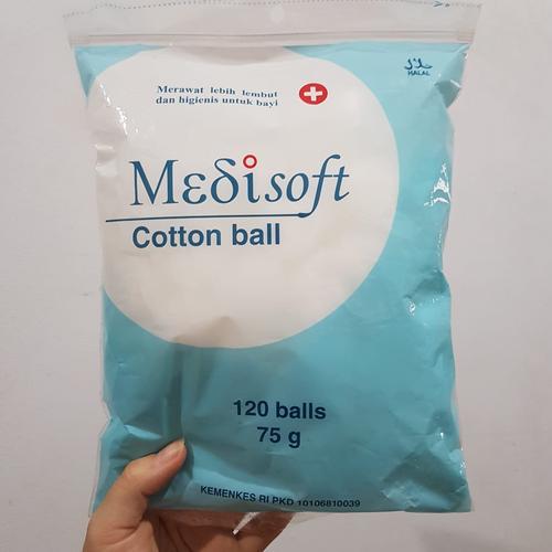 Gambar MEDISOFT Cotton Ball - isi 120 bola kapas - aman untuk Bayi dari Packing Packing Tokopedia