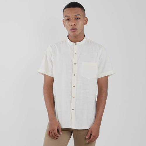 Foto Produk Edwin Jeans Linen Style Short Shirt Brady Cream - Cokelat, S dari Edwin Jeans