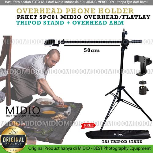 Foto Produk Midio Overhead Arm Plus Tripod Stand SPC01 Plus Phone Holder 360 dari Midio