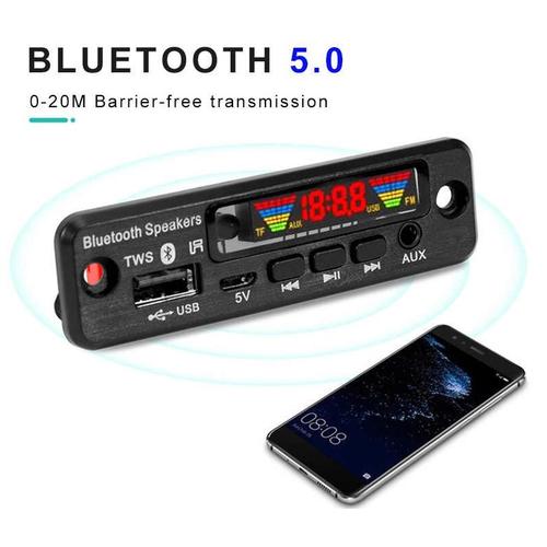 Foto Produk KIT MODUL Bluetooth 5.0 TWS MP3 USB Lossless PLAYER FM Radio Remote dari mirorim