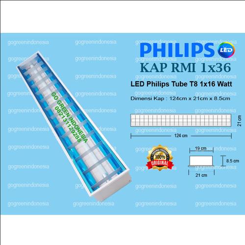 Jual Kap Lampu Tube type RMI 1x36 + lampu tube 1pcs - Kota Surabaya ...