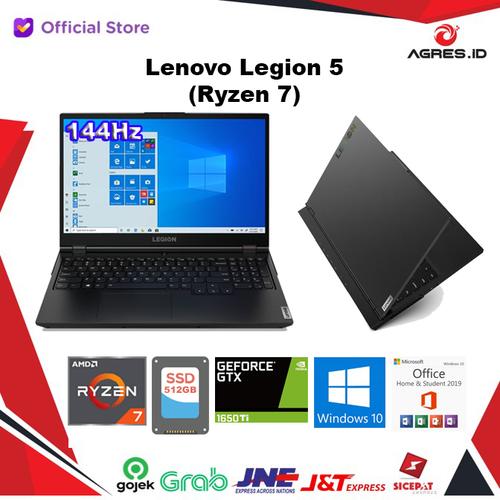 Foto Produk Lenovo Legion 5 Ryzen 7 4800H 16GB 512SSD GTX1650Ti W10+OHS 144Hz 15.6 dari AGRES ID