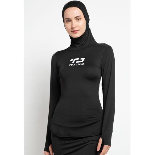 Foto Produk Td Active LS056 Baju Renang Muslim Inner Hijab 2-in-1 Hitam - L dari Td-Active