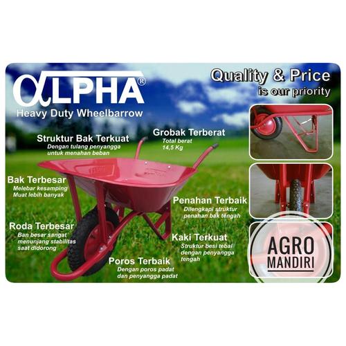 Jual Gerobak Dorong Sorong Proyek Perkebunan Pasir Batu Merk Alpha Kota Balikpapan Agro Mandiri Balikpapan Tokopedia