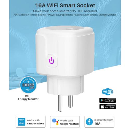Foto Produk Wifi Smart Plug 16A Steker Pintar support Google/Alexa Tuya Smart Life dari Red Zone Jakarta
