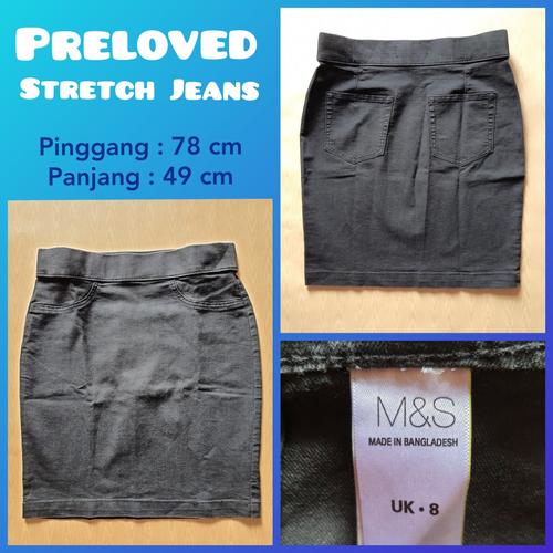 Jual Preloved Rok Span Bahan Jeans 